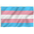 Miniatyrbillede 1 af 5: 60x90cm Fod Transkønnet Flag - Levende Farve og UV-fadebestandig - Lærredshoved og Dobbelt Syet - Pink Blå Regnbue Flag Polyester