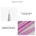 Miniatyrbild 4 av 5: Nagelkonst Liner Pensel, UV Gel Färg Striping Penslar För Korta Slag, Detaljer, Blandning, Långsträckta Linjer pink quantity  5pcs