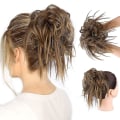 Miniatyrbild 1 av 5: Slarvig Hårbulle Hårstycke Med Elastiskt Gummiband Extensions Hårstycke Syntetiskt Hår Extensions Scrunchies Hårstycke För Kvinnor (Tousled Updo Bun, Me