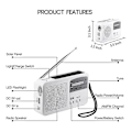 Pikkukuva 2 / 4: Hätäradio aurinkokennolla ja käsikammella, itseviritteinen, FM/AM-radio LED-taskulampulla, kannettava USB-lataus Green