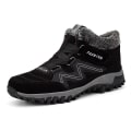 Miniatyrbilde 1 av 5: Snørestøvler for menn og kvinner, vanntette, slip-on, pelsforede sneakers, varme vintersko 2K6137 Black 42