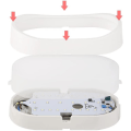Miniatyrbillede 4 af 5: 20w Led Bulkhead Væglampe Oval, vandtæt Ip66, 2000lm 6000k Kold Hvid