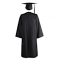 Miniatyrbillede 1 af 5: 2021 Voksen Graduation Gown Langærmet Universitets Akademisk Kjole Lynlås Lukning Plus Size Graduation Gown Robe Mortarboard-hat A Black M