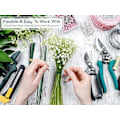 Miniatyrbilde 2 av 5: Grønn Klippet Paddle Wire i Bulk, 12\" Stenger, 21 Gauge, 200 Stk. For Blomsterarrangementer, Blomsterhandlerutstyr, Smykker, Gave, Håndverk, Kranselaging, Blomsterguirlande
