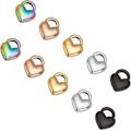 Miniatyrbilde 3 av 5: 20 stk. Hjerte Lås Anheng Charms Stort Hull Rustfritt Stål Charm Metall Glatt Anheng for Smykkelaging 10.5mm