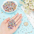 Miniatyrbild 4 av 5: l 3600 st 12 Färger Bugle Pärlor 6~7x2mm Glasrörspärlor AB Färg Runda Bugle Frö Pärlor Transparent Små