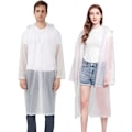 Miniatyrbild 1 av 5: Regnponchos för vuxna, återanvändbara regnrockar för kvinnor och män, 2-pack nödregn
