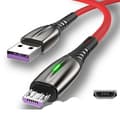 Pikkukuva 1 / 5: Usb Type C -kaapeli Led Android -matkapuhelinlaturi Datakaapeli Red For Type-C 0.3m (1.0ft)
