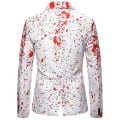 Miniatyrbillede 1 af 4: Herre Slim Fit Mode Juleprintede Blazere Til Jul, Nytår White XXL