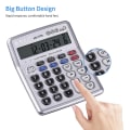 Miniatyrbilde 3 av 5: Kalkulator 12 Sifre LCD-skjerm Elektronisk Kalkulator Teller Store Knapper Tid Dato Visning