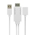 Female USB MHL-kabel til HDMI-han og USB-han Smartphone / Tablet - Hvid