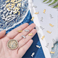 Miniatyrbillede 5 af 5: 60 stk. 2 farver Fisk Charm Rustfrit Stål Vedhæng Fisk Dingle Charm Dyre Charm til DIY Dingle Smykkefremstilling 12x6x0.6mm