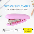 Miniatyrbild 3 av 3: Vacker och praktisk pappersbindande häftapparat Bärbar modebindningsmaskin Perfekt present till student Kontorsmaterial