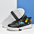 Miniatyrbild 3 av 5: Herr Sports Löparskor Casual High Top Sneakers Fr2107 Black EU 46