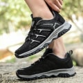 Miniatyrbillede 5 af 5: Herre Dame Vandresko Lav Top Sneakers Til Udendørs Trailing Trekking Vandring 3Ds2101 Black EU 40