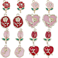 Miniatyrbillede 1 af 5: 1 æske Assorterede Valentinsdag Charms Emalje Hjerte Charms Kærligheds Charms Bulk Rød Pink Rose Sammenkoblings Charms