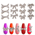 Miniatyrbillede 1 af 5: 12 stk. Sløjfe Negle Legering Rhinestones Til Negle Sæt Sløjfe Negle Krystaller Til Akryl Negle Juveler Rhinestones Negle Kunst style3