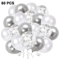 Miniatyrbillede 1 af 5: Festballoner - Latexballoner Konfettiballoner - Ballondekorationssæt Silver