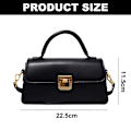 Miniatyrbild 2 av 5: Dam Läder Messenger Bag Är Lämplig För Daglig Resa, Axelväska Mode Handväska. black