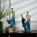 Miniatyrbilde 4 av 5: Vinreol Jente Ornament Kreativ Moderne Stue Inngang Hjem Vinskap Håndverk Rødvinreol Dekorasjon