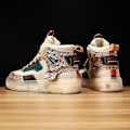 Miniatyrbillede 3 af 5: Herre Sports Løbesko Basketballsko Åndbare Sneakers Fr9966 Khaki EU 40
