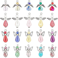 Miniatyrbillede 1 af 5: 60 stk. Engel Charms Bulk Engel Perler Skytsengel Vinge Perle Hjerte Facetterede Glasperler Kærlighed Perler Eventyr Charms
