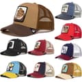 Fisknätkeps med broderad djurdesign Giraffe