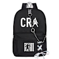Miniatyrbild 1 av 2: CR7 Strap Skolväska Svart printed Chain Shoulder Ryggsäck 2