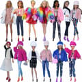 13 delar 30 cm Barbie dockkläder Mode pälsjacka vinter O