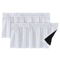 2 st Gardiner Drapering Ljusblockerande Modern Elegant Enfärgad Svart Foder Vardagsrum Sovrum Fönstertäckning Heminredning KAESI Grey - White