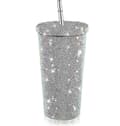 Bling diamant-termokopp, glittervannflaske med lokk Multicolor