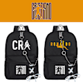 Miniatyrbild 2 av 2: CR7 Strap Skolväska Svart printed Chain Shoulder Ryggsäck 3