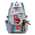 Miniatyrbild 1 av 4: CR7 ryggsäck i canvas student skolväska för män och kvinnor axelväska 8