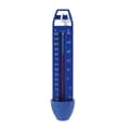 Blåt flydende pooltermometer - vandtæt, °C/°F, med snor