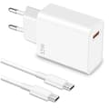 Miniatyrbillede 1 af 2: hurtigoplader til Xiaomi, HyperCharge Type A EU-stikadapter med 1m kabel 33W
