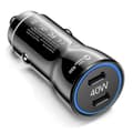 Pikkukuva 5 / 5: USB C Nopea Autolaturi 40W 3.0 PD Type C Autoadapteri iPhonelle Musta 1kpl-WELLNGS