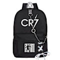 Miniatyrbild 1 av 2: CR7 Strap Skolväska Svart printed Chain Shoulder Ryggsäck 1