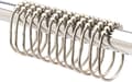 (Nickel), Set med 12 ringar, breda duschdraperiringar/krokar, D