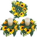 2 Forårs Solsikke Kunstige Blomsterkranse, 25 cm