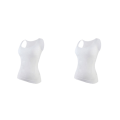 Miniatyrbild 4 av 5: 1/2/3 Damväst Fitness Bröststöd Toppar Andas White M 2PCS