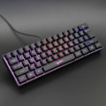 Miniatyrbild 5 av 5: 1/2 Gaming Mini Trådlöst tangentbord RGB Bakgrundsbelyst USB för bärbara datorer Black keyboard 11.5x4.02x1.57 Inch 1Set