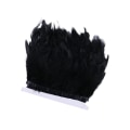 Miniatyrbild 4 av 5: 1/2/5 2M Hackle Feather Fringe Trim Ribbon Diy Hat Kläder Black 5Set