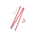 Miniatyrbild 1 av 5: 1/2 utomhusläger fällbar lampstolpe hängande ljushållare Red 100cm 1Set