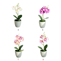 Miniatyrbild 2 av 5: 1/2/3/5 Realistiskt utseende Hållbar konstgjord blomma för DIY White+Purple 1 Pc