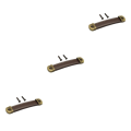 Miniatyrbild 3 av 5: 2/3/5 PU-läder Bagagehandtag Handtag Byt ut skåpdrag Brown 12.2x2.4x1.1cm 3Set