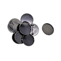Miniatyrbild 2 av 5: 1/5 10 st 25 mm broschtillverkning av tomma cabochonramsinställningsbrickor Black 1Set