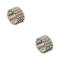 Miniatyrbild 3 av 5: 1/2/3/5 Stretch Crystal Ring Utsökt inläggning för Elegant silver 4 rows 2PCS