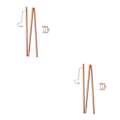 Miniatyrbild 3 av 5: 1/2 utomhusläger fällbar lampstolpe hängande ljushållare Brown 100cm 2Set