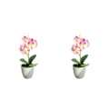 Miniatyrbild 2 av 5: 1/2/3/5 Realistiskt utseende Hållbar konstgjord blomma för DIY Pink 2PCS
