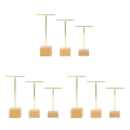 Miniatyrbild 2 av 5: 1/2/3 metall smycken T-Shape örhängen Display Rack Stativ Gold 4 x 4 x 14cm 3Set